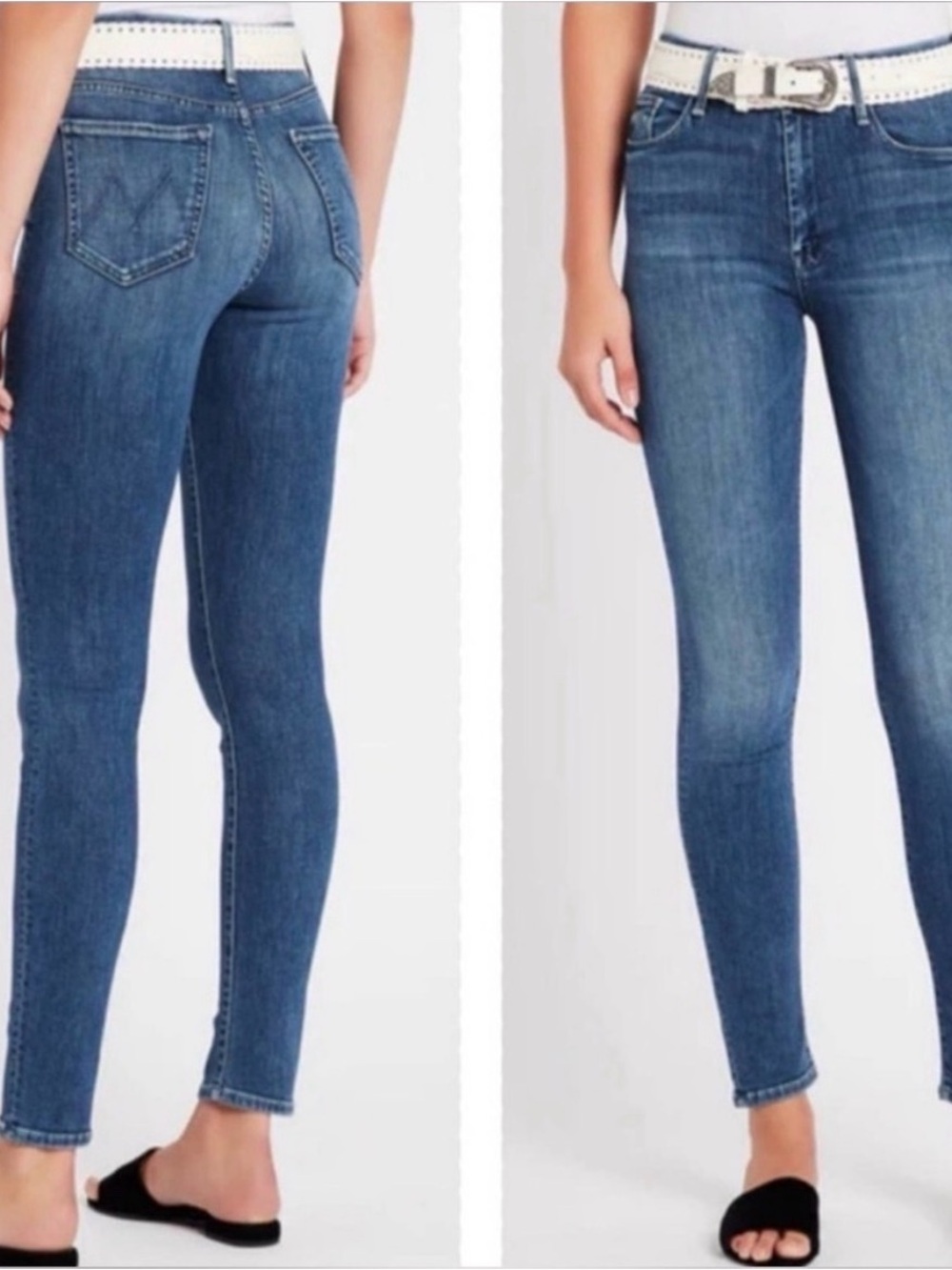 MOTHER The Looker Mid-Rise Skinny Jeans‎ In Groovin Wash Size 32